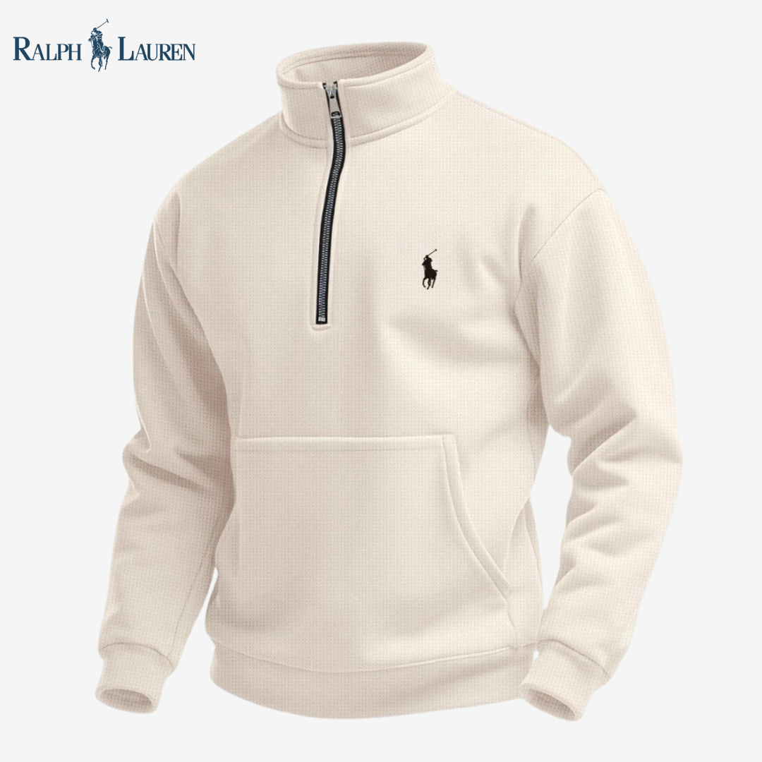 Sudadera con cremallera de un cuarto para hombre de R&amp;L™ - OFERTA