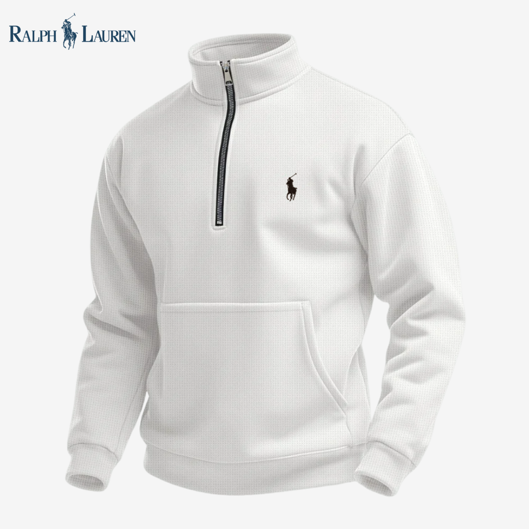 Sudadera con cremallera de un cuarto para hombre de R&amp;L™ - OFERTA