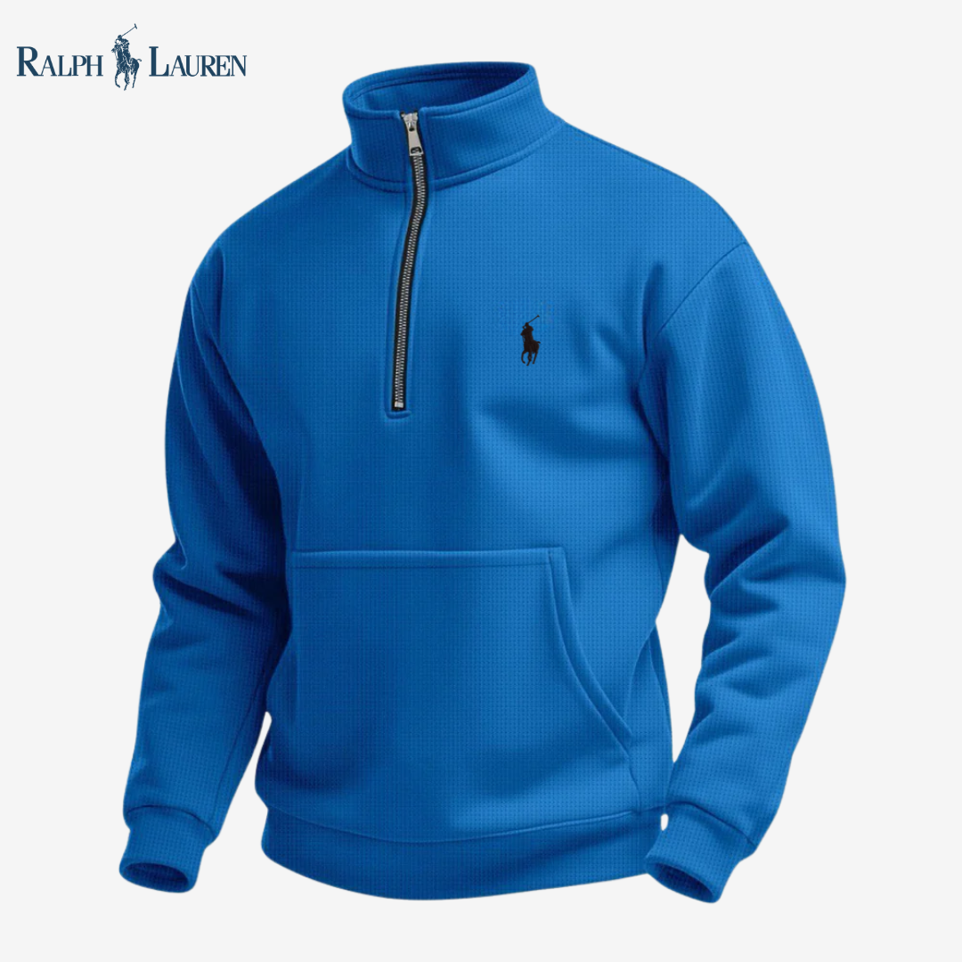 Sudadera con cremallera de un cuarto para hombre de R&amp;L™ - OFERTA