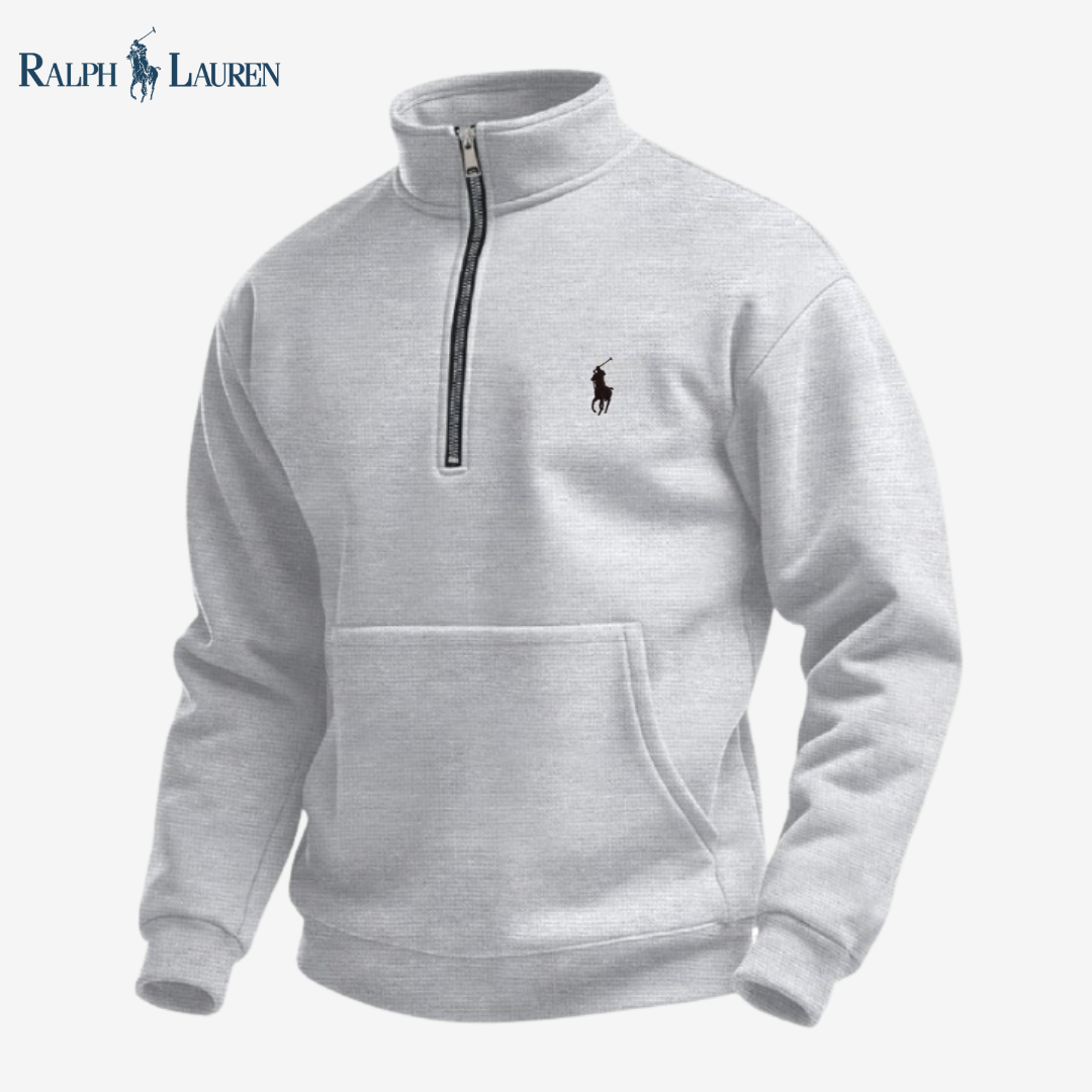 Sudadera con cremallera de un cuarto para hombre de R&amp;L™ - OFERTA