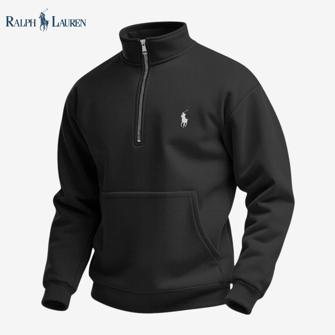 Sudadera con cremallera de un cuarto para hombre de R&amp;L™ - OFERTA