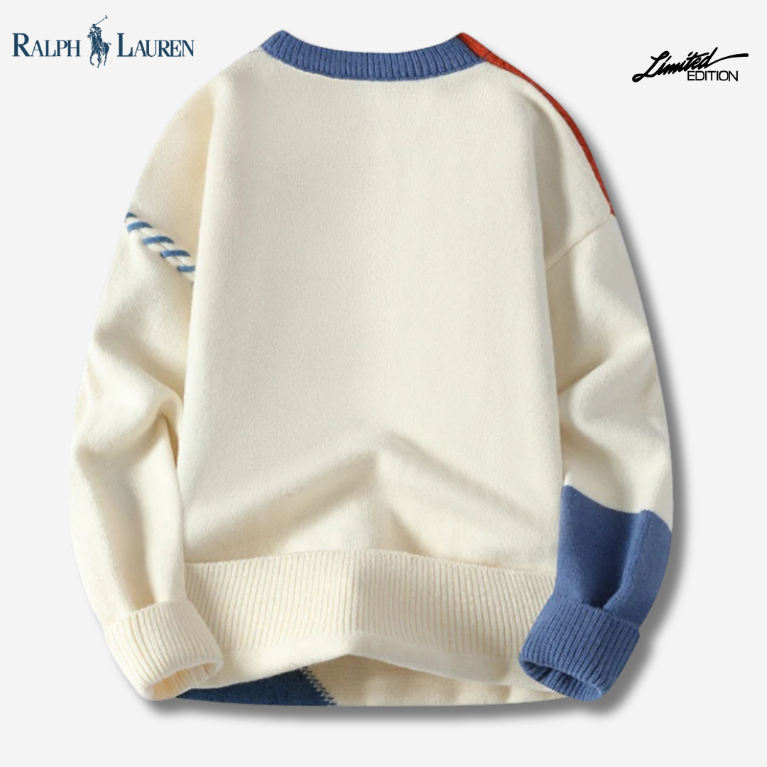 Suéter de punto con parche artesanal de R&amp;L - OFERTA